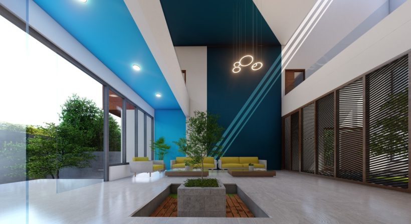 Clubhouse lobby area